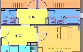 Apartament 3 camere etaj intermediar zona strazii Gorunului! - Schiță 4