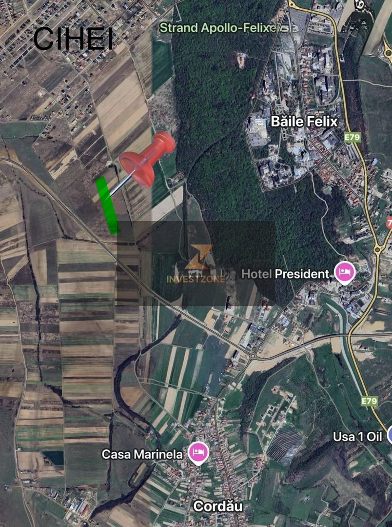 Teren intravilan cu dublu front stradal între Cihei și Cordau - Poză 3