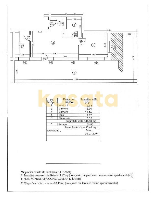 2 camere de vânzare| Ozana-Trapezului | 2 Locuri Parcare | Terasa 50mp - Schiță 26
