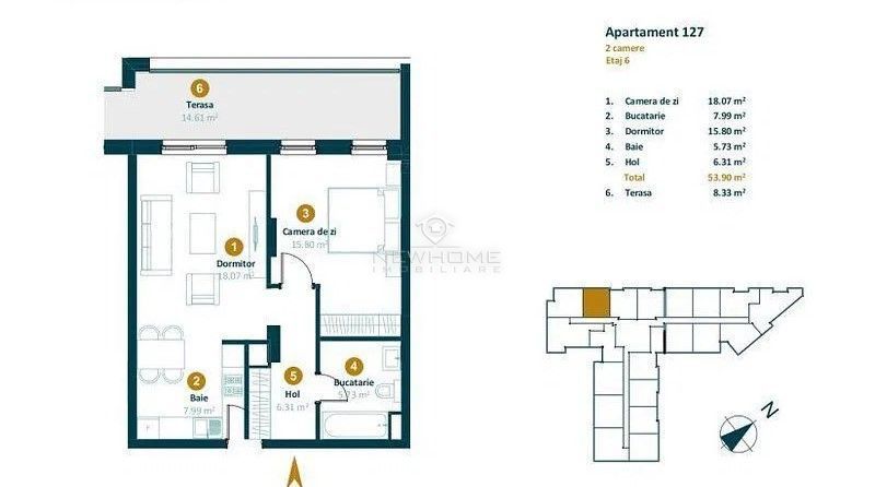 Apartamente de vanzare cu 2 camere zona Intre Lacuri - Poză 2