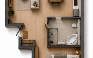 Apartament spațios într-un bloc dat în exploatare, Durlesti - Poză 3