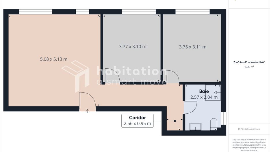 Tur virtual 3 Camere, 2 locuri parcare, Comision 0% - Calea Urseni - Poză 14