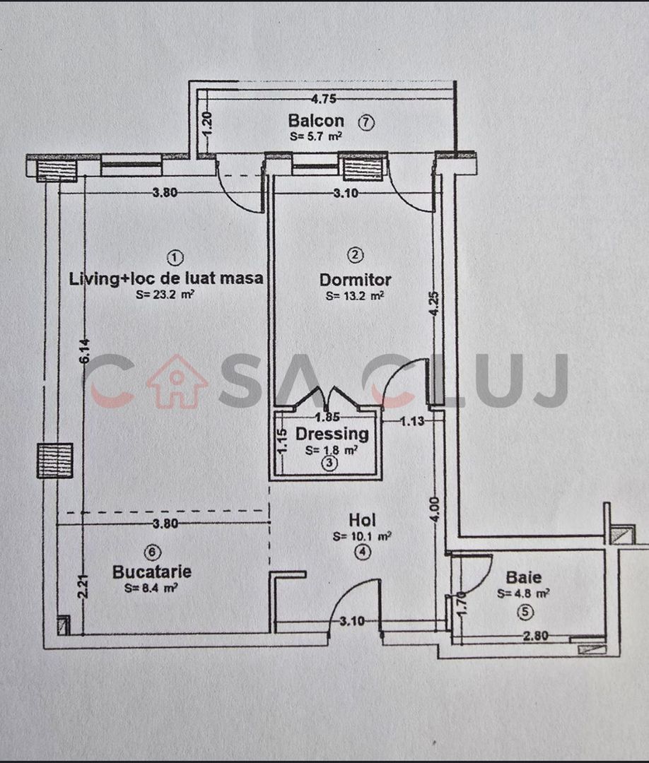 2 camere, etajul 1, bloc nou, Kaufland Marasti - Poză 1