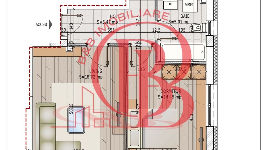 Direct Dezvoltator 2 Camere Theodor Pallady Metrou Teclu - Schiță 3