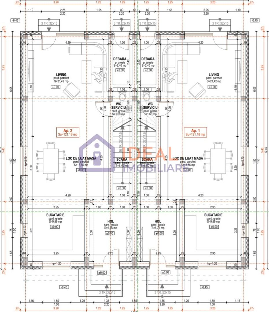Duplex cu 4 camere si 300 mp de curte, in Cartierul Athitectilor - Schiță 6