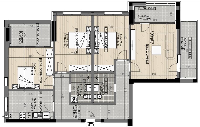 4cam.dec-bd.Brancoveanu-mall Grand Arena-Berceni-A.Persu - Poză 3