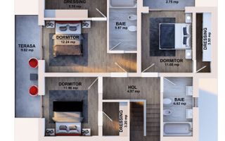 Casa Stil Mediteranian/Asfalt,Utilitati/Intabulata/Credit - Poză 16