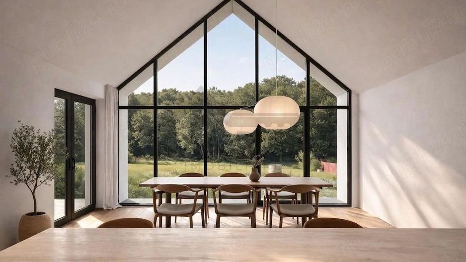 Casa individuala superba, cu arhitectura scandinava, moderna - langa padure, teren generos - Poză 5
