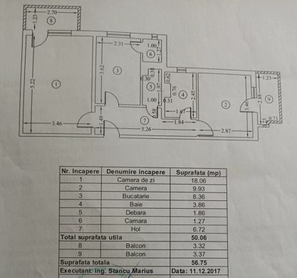 2 camere 56.75mp | 2 balcoane - Aviatiei - Poză 14