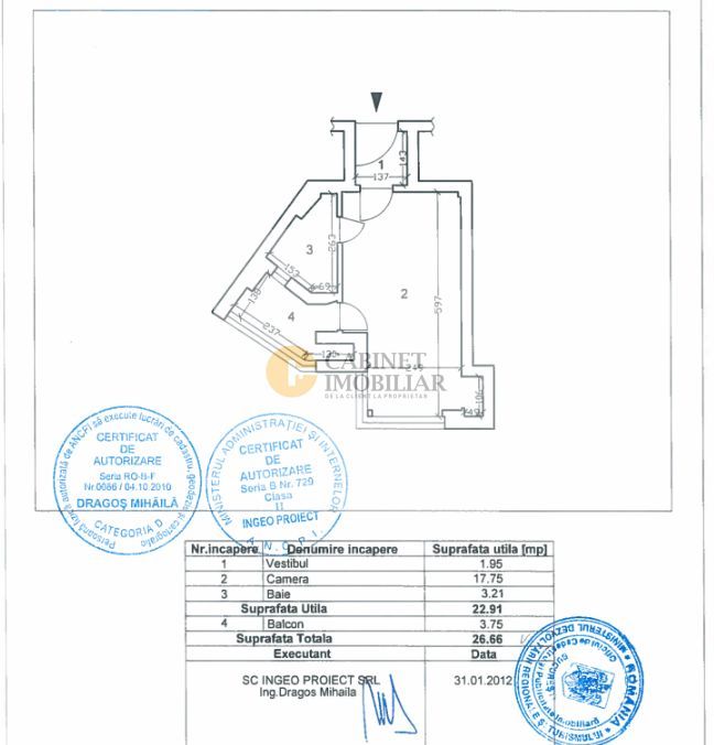 Garsoniera  | Piata  C. A. Rosetti | Vedere Panoramica  | Fara risc - Poză 8