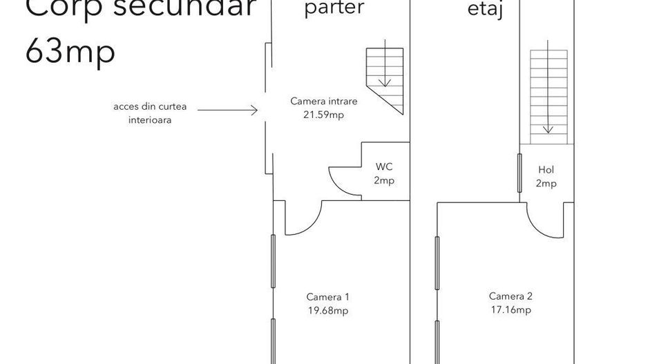 Casa D+P+1 cu curte 100mp, incadrare birouri, zona Eminescu - Poză 18
