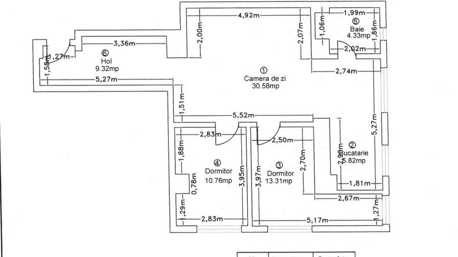 3 Camere Sebastian 2014 | Etaj 7/10 | 74 mp | Modern - Schiță 19