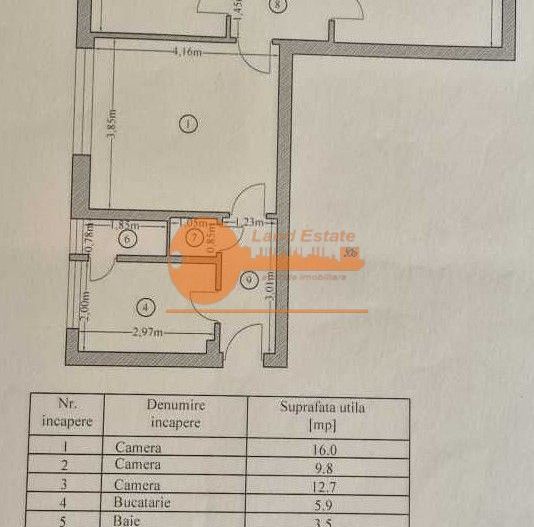 Apartament 3 camere | Iancului | 5 minute de metrou - Schiță 12