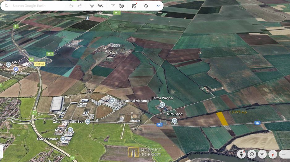 Teren industrial 13.975 mp – Zona Industrială Sud Arad, acces rapid A1 - Poză 1