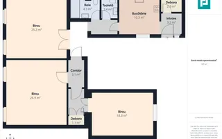 Spațiu de birouri | 3 camere | 107 mp | Central - Poză 12
