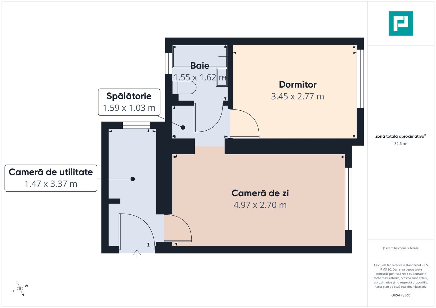 Apartament 2 camere Strada Borsecului etaj 4 35mp. - Poză 9