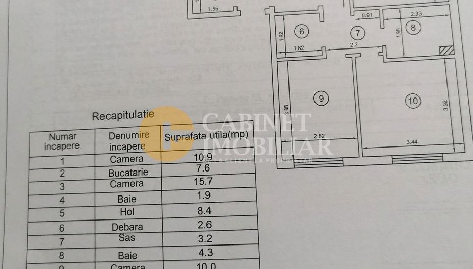 Apartament 4 camere decomandat de vânzare – Galata | Etaj 3/4 - Poză 1