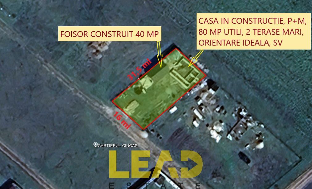 Comision 0%, Casa in constructie P+M, 80 mp utili, cu foisor si teren 504 mp - Poză 3