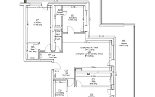 Penthouse 3 camere | Orientare Sud-Vest | 0% comision | Seasons - Schiță 13