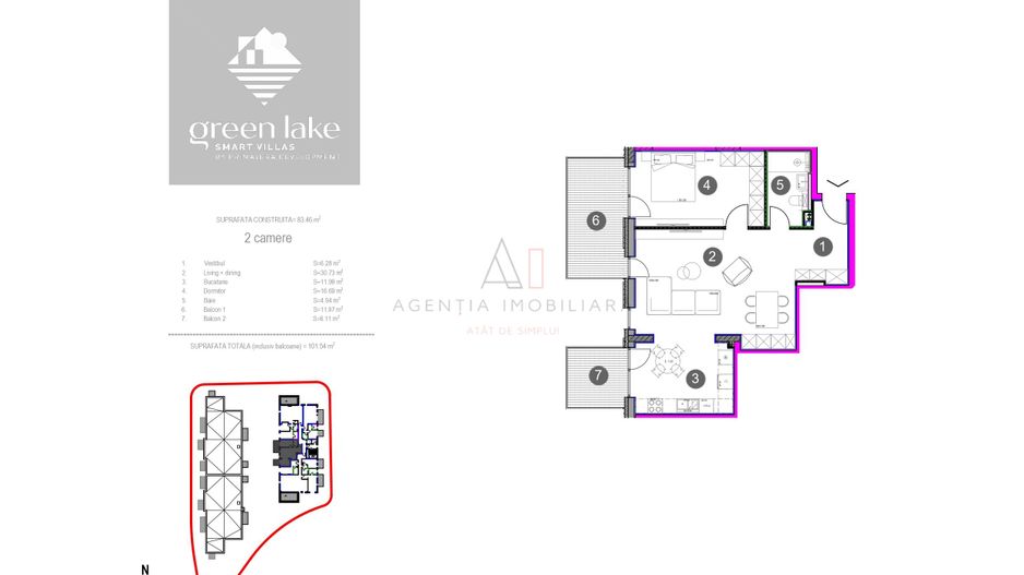 2 Camere 70 MP | Baneasa | Green Lake - Poză 11