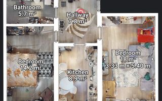 Apartament 2 camere, decomandat, Cartierul Arhitectilor - Poză 8