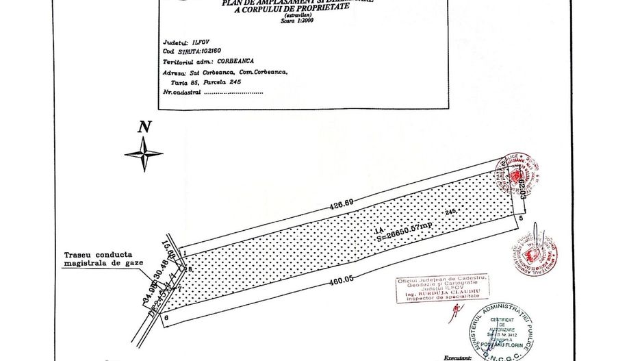Corbeanca - Sat Petresti - Str. Codrului, 26.650 mp. teren intravilan - Poză 1