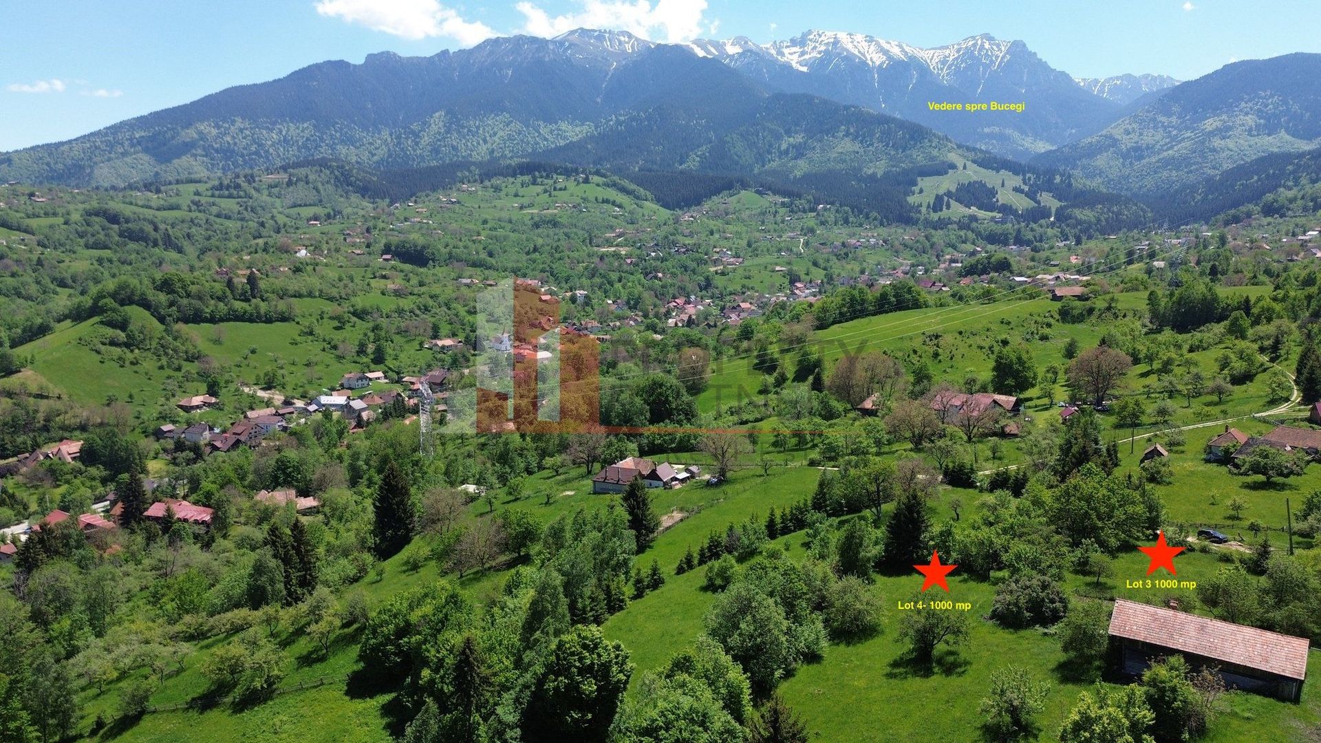 Loturi de teren 1.000 mp | Poarta – Bran | Vedere panoramică către Munții Bucegi - Poză 2
