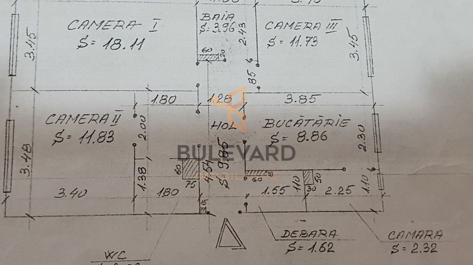 Comision 0! Apartament cu 3 camere pe strada Plopilor! - Schiță 7