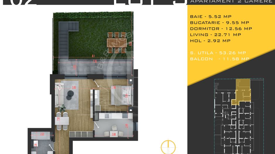 2 camere cu gradina Titan Pallady  Metrou Nicolae Teclu - Schiță 11