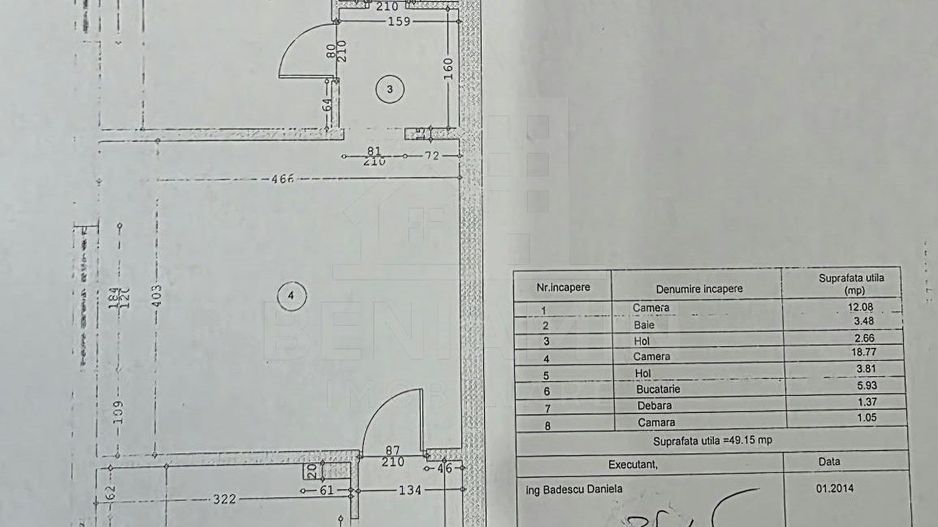 2 camere - Parter- Brazda- Renovat- 49mp -centrala termica - Poză 9