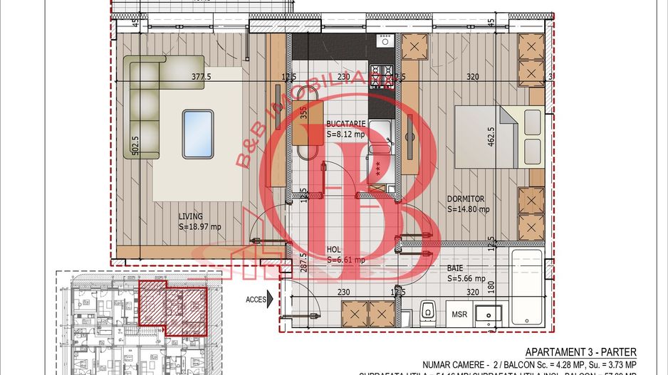 2 camere Titan Pallady Metrou N. Teclu Direct Dezvoltator - Poză 6