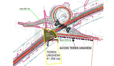 Teren de vanzare 4.1 - 4.4 ha pe Autostrada Transilvania