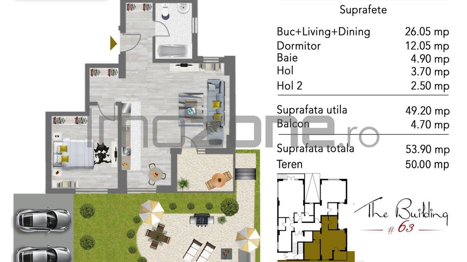 Apartament 2 camere- curte- 2 loc parcare- Militari /Pacii- Metrou - Poză 14