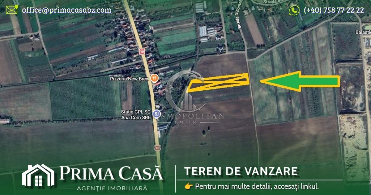 Teren in zona Candesti BZ suprafata 7.500mp deschidere 31m Pret: 2,5 mp - Poză 2