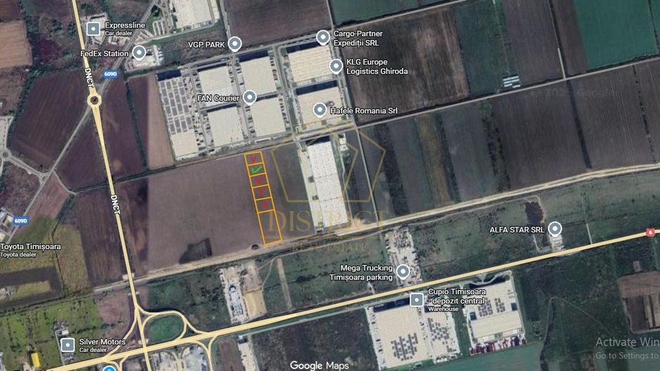 Teren industrial sau comercial 1054mp + spatiu verde 4678mp | VGP | Ghiroda - Poză 1