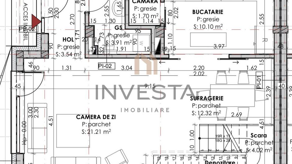Duplex de vanzare cu teren de ! - Schiță 3