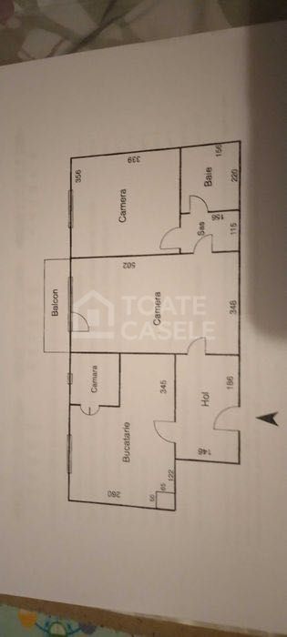 Apartament cu 2 camere, etaj intermediar, zona Mercur - Schiță 5