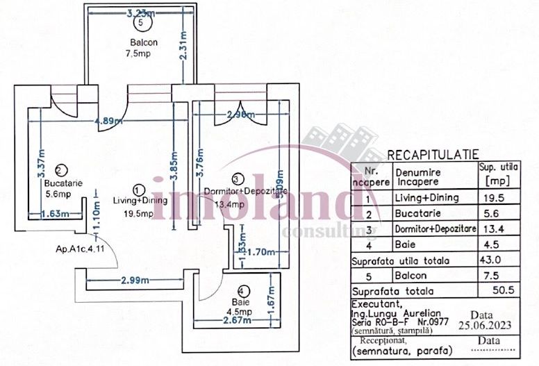 Apartament 2 camere - mobilat, utilat - Avalon Estate-Pipera - Schiță 12