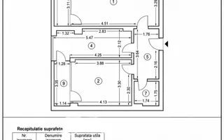 Apartament 3 camere în Atria – mobilat și utilat modern, etaj 1 - Schiță 11