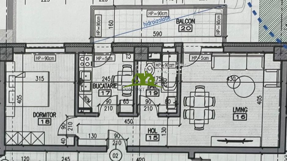 Apartament 2 camere, bloc nou, P+3, Ap.02, Parter, Bl.7 - CP2462279 - Poză 6