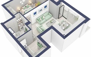 Apartament 2 camere | Balcon 10.3 mp | Etaj 2 | Turnisor - Poză 4