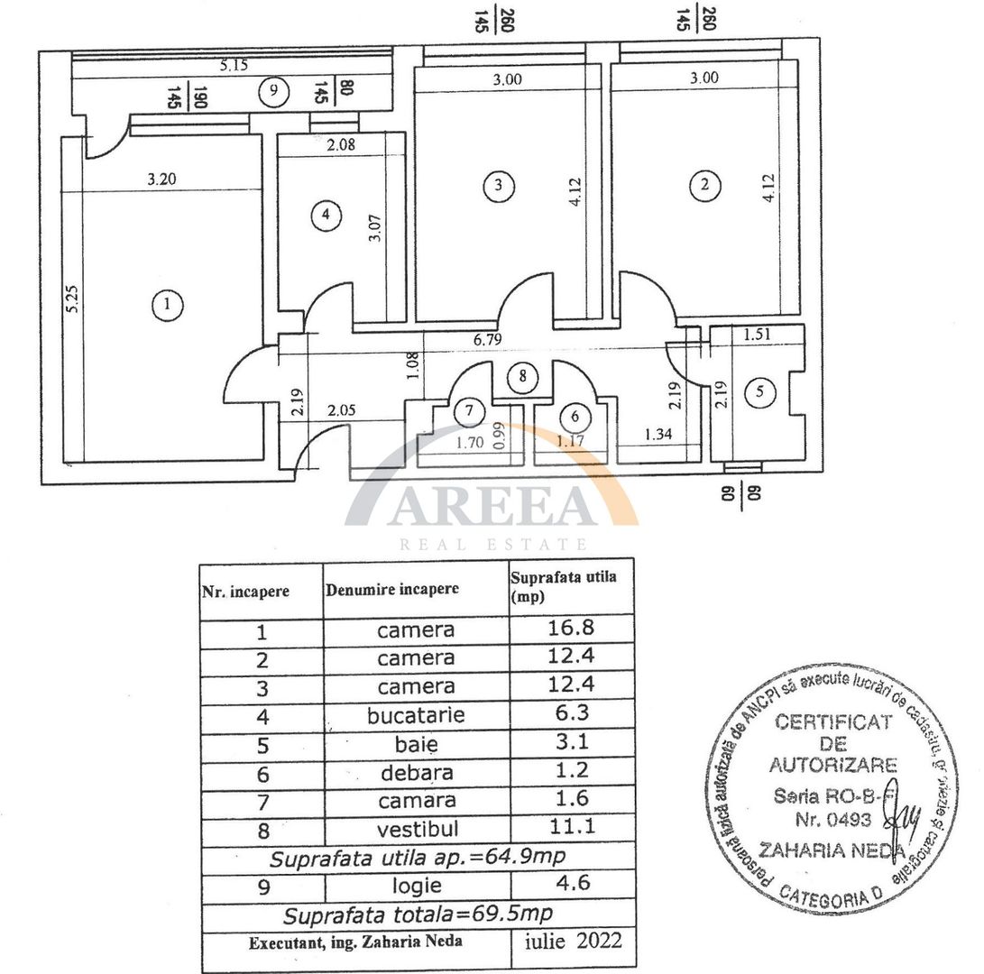 OPORTUNITATE - 3 camere decomandate, 70 mp utili, et 3 - Bucur Obor - Poză 18