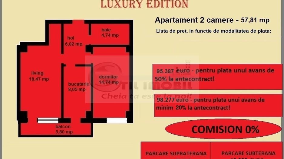 Apartament 2 camere de vanzare in Iasi, Galata, 57,81 mp, bloc nou - Poză 2