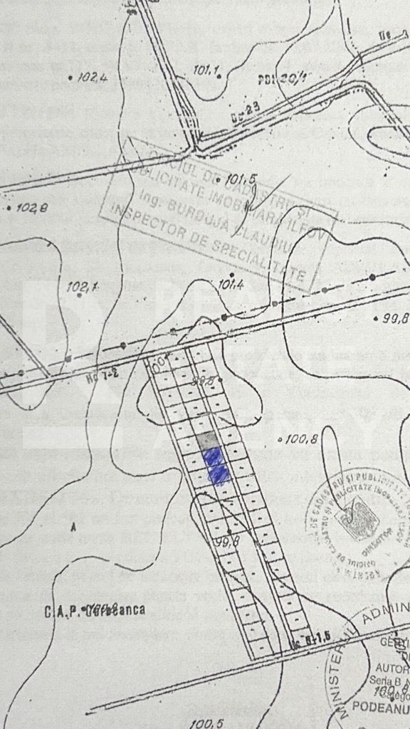 Vânzare, 2 terenuri alăturate, 539 mp fiecare, extravilan–loc. Ostratu - Schiță 1