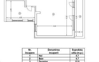 Apartament 2 Camere | Bloc Nou | 13 Septembrie | Parcare Subterană - Schiță 18