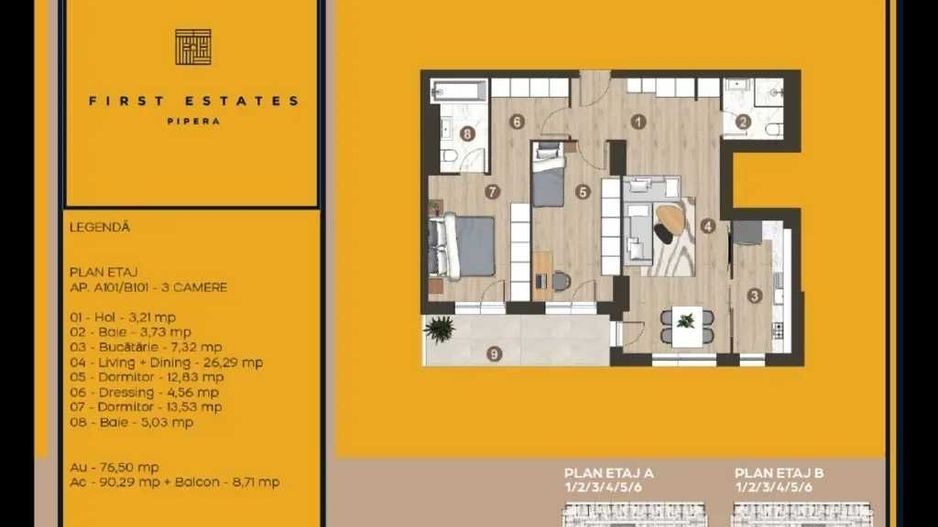 Apartament 3 camere Pipera Bucuresti - Poză 8