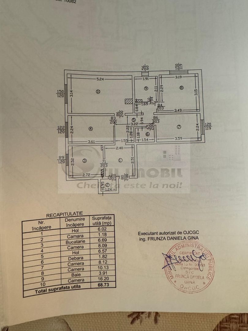 Apartament 4 camere 68 mp zona Dacia 120.000 € - Poză 1