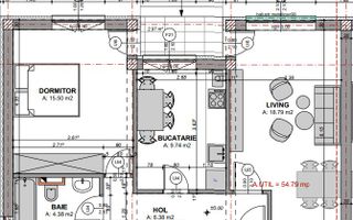Apartament 2 camere decomandat si gradina, Prelungirea Doamna Stanca - Schiță 7