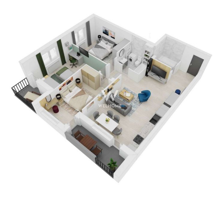 Apartament INTABULAT LA CHEIE, 4 camere, Sibiu - Schiță 7