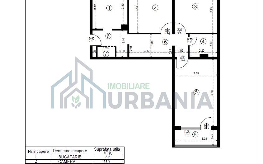 Apartament 3 camere decomandate, 72 mp, Alexandru cel Bun, Iași - Poză 6